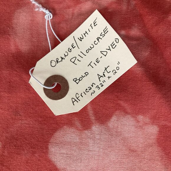 Vintage African Tie Dye Standard Pillowcase Handmade Tribal Fabric Art - Picture 7 of 11